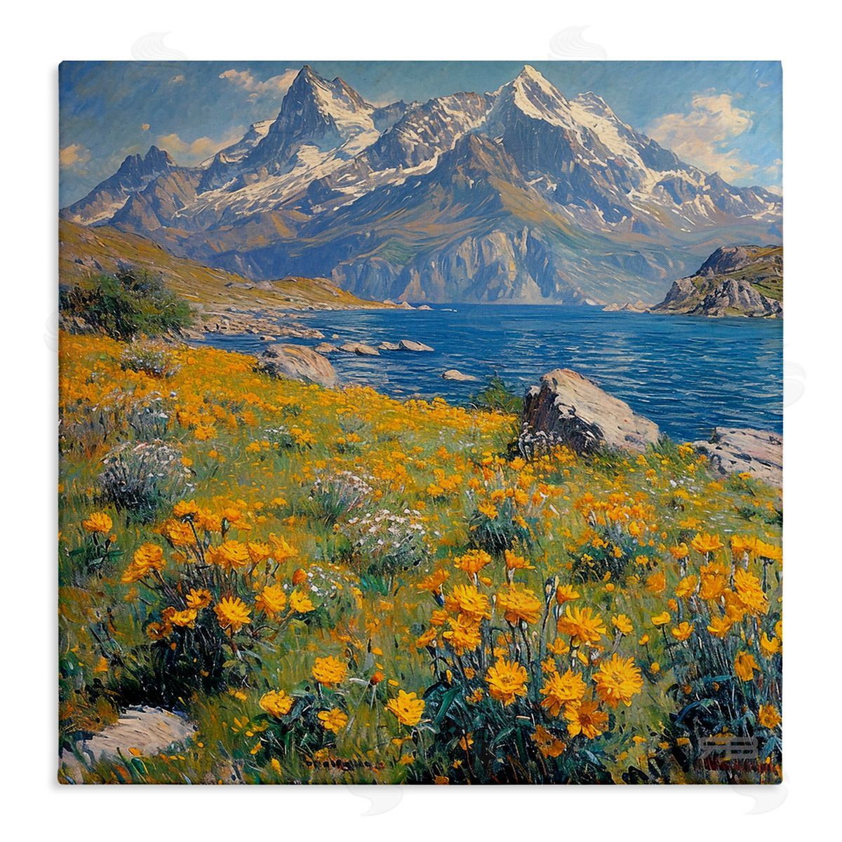 RB Mountain Daisy Meadow Canvas Wall Art Print