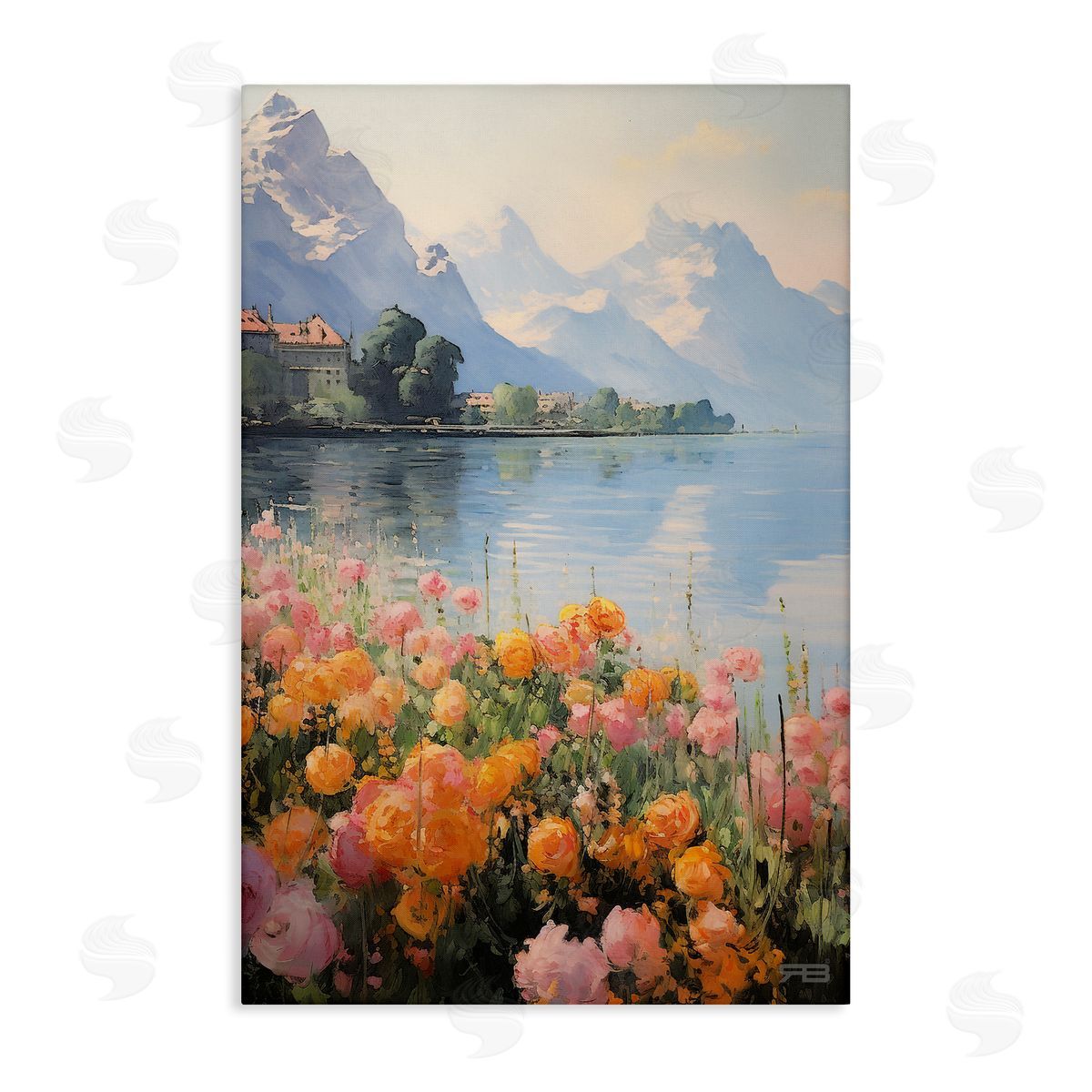 Mountain Meadow Outskirts Canvas Wall Art, Home Decor by Roozbeh Bahramali