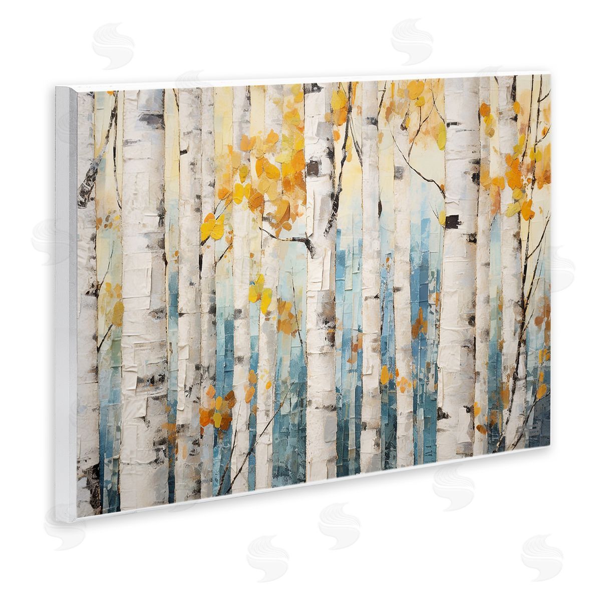 Autumn Birch Forest Wood Plaque Wall Art, Home Decor by Roozbeh Bahramali