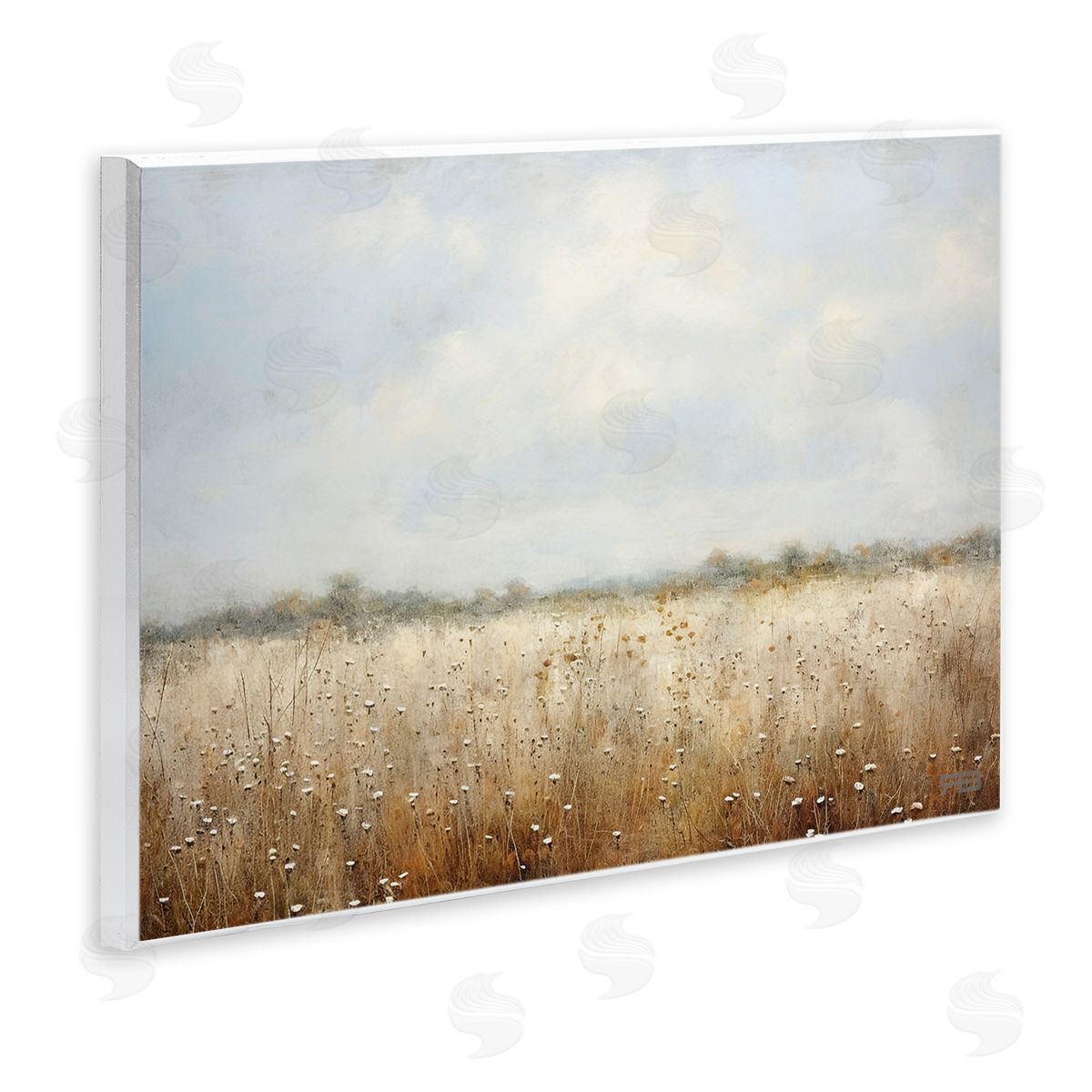 Soft Daisy Field Wood Plaque Wall Art, Home Decor by Roozbeh Bahramali