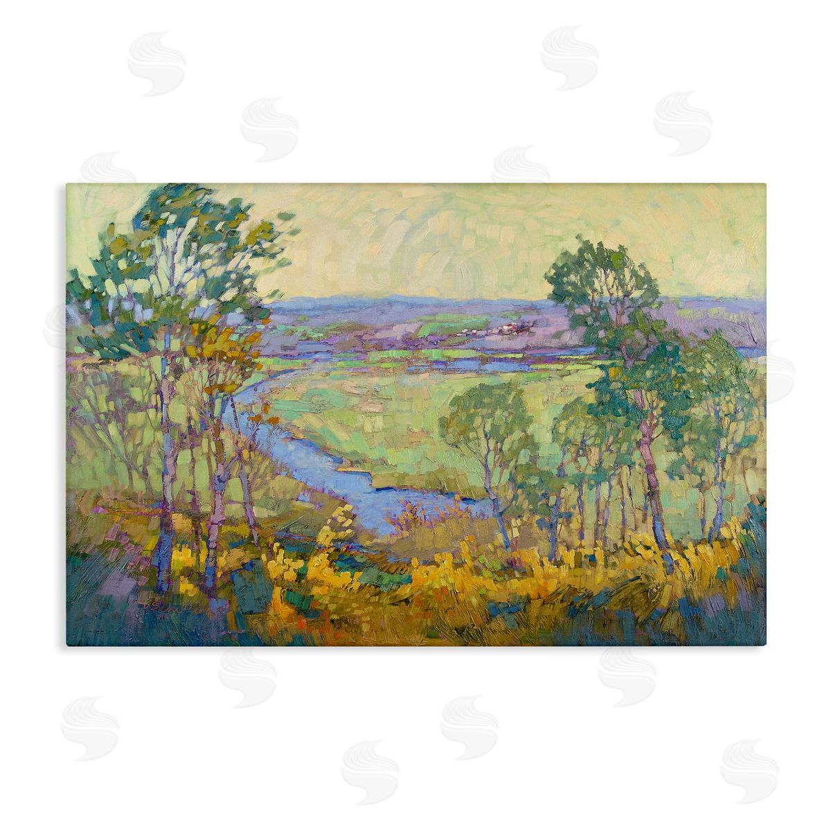 Barbara Schilling Abstract Winding Stream Canvas Wall Art Print