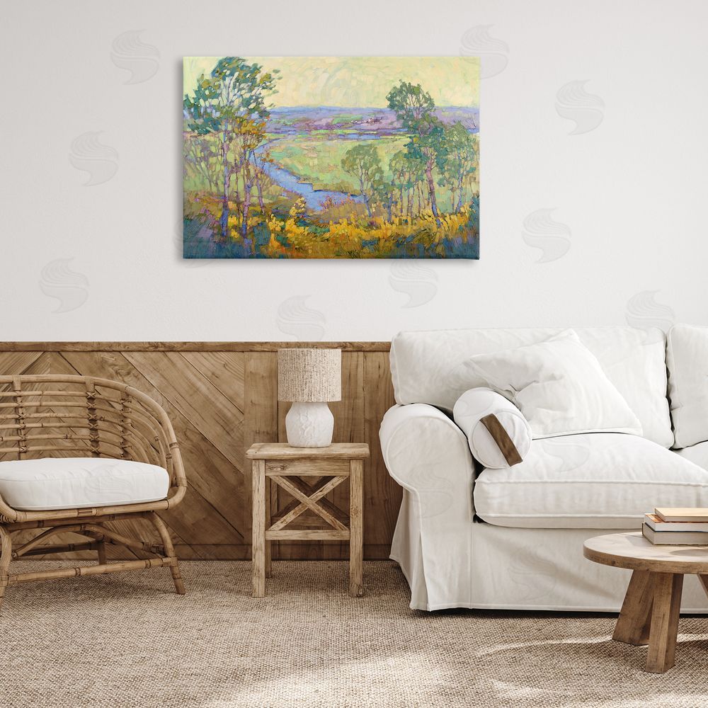 Barbara Schilling Abstract Winding Stream Canvas Wall Art Print in Room