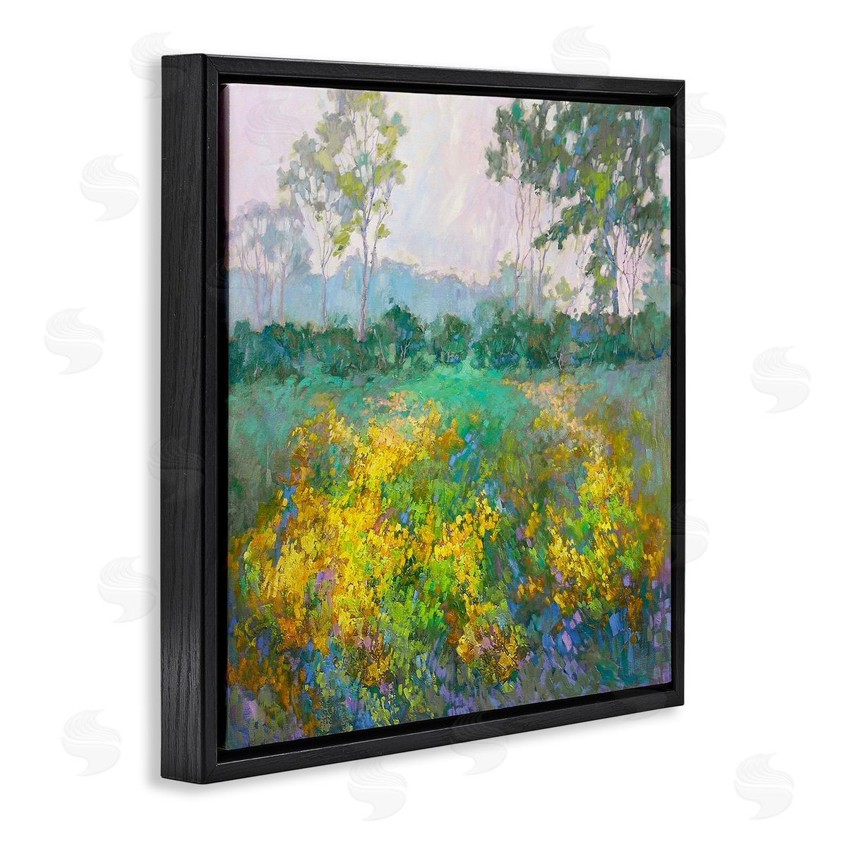 Barbara Schilling Complex Meadow Terrain Black Floating Frame Canvas Wall Art Print