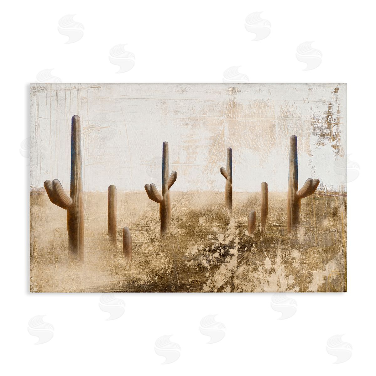 Dan Meneely Sepia Cacti Field Canvas Wall Art Print