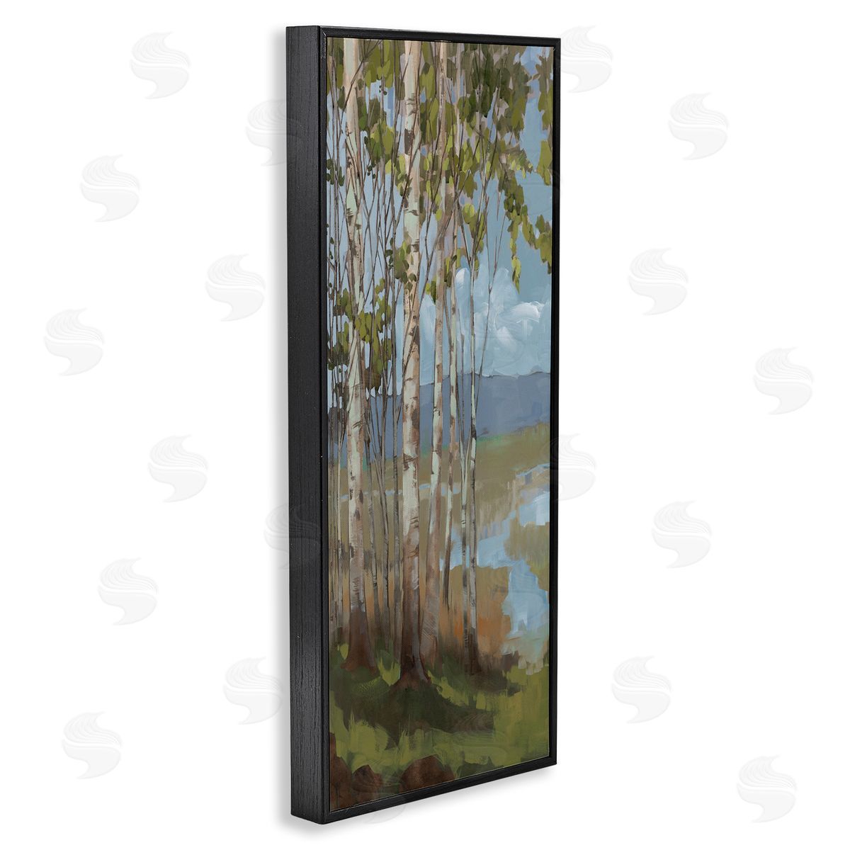 Rustic Birch Grove Black Frame Print Wall Art, Home Decor by Trevor Copenhaver