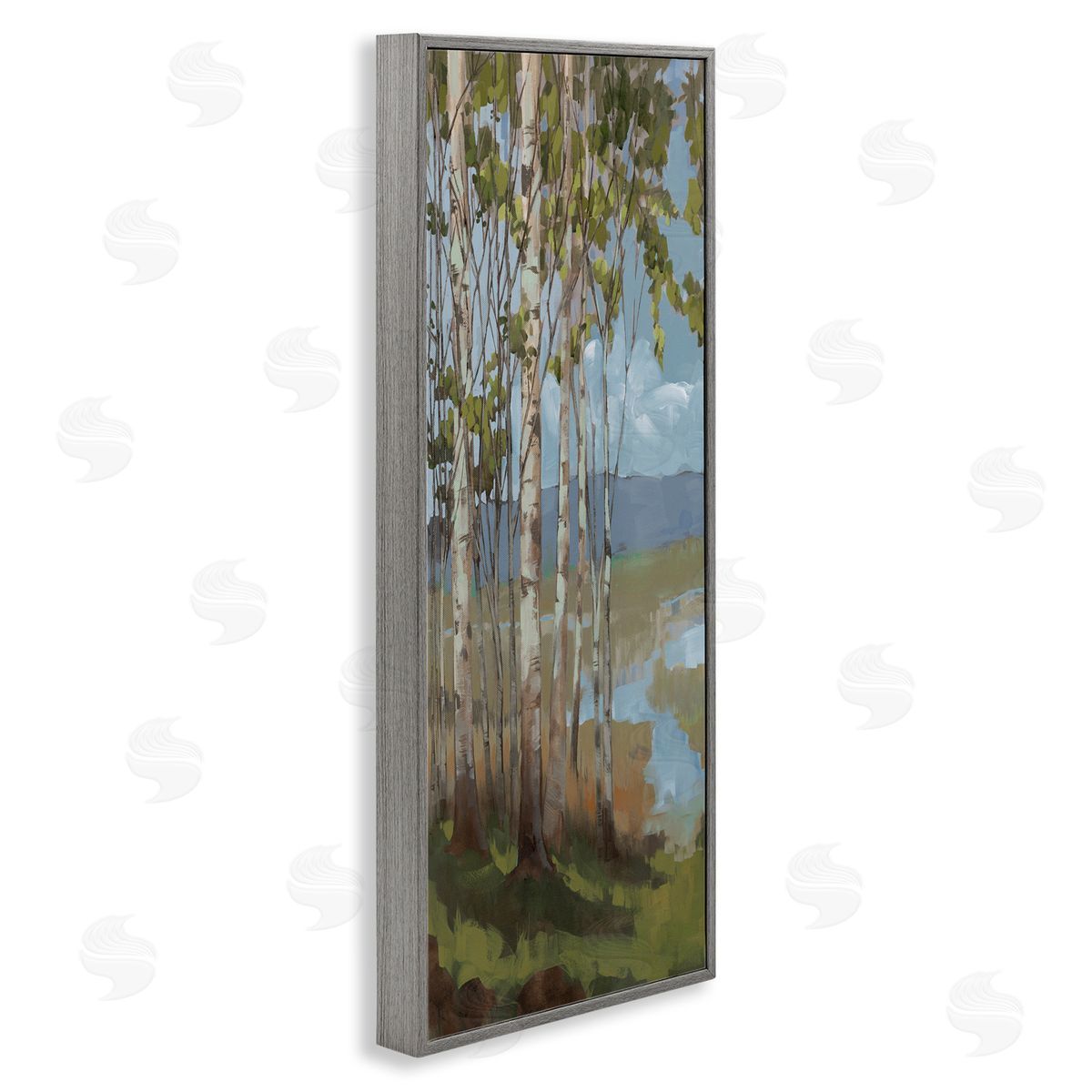Rustic Birch Grove Grey Frame Print Wall Art, Home Decor by Trevor Copenhaver
