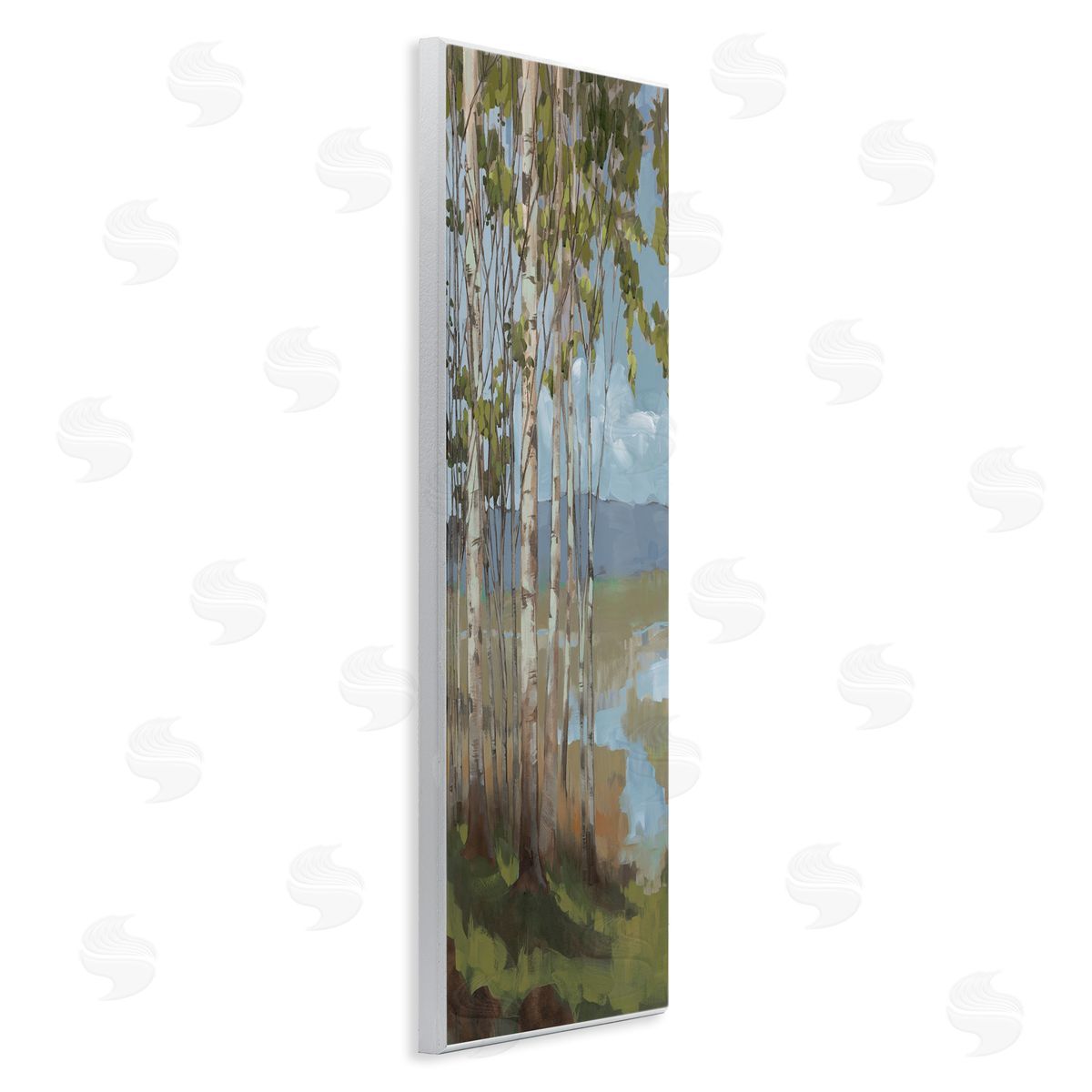Rustic Birch Grove Wood Plaque Wall Art, Home Decor by Trevor Copenhaver