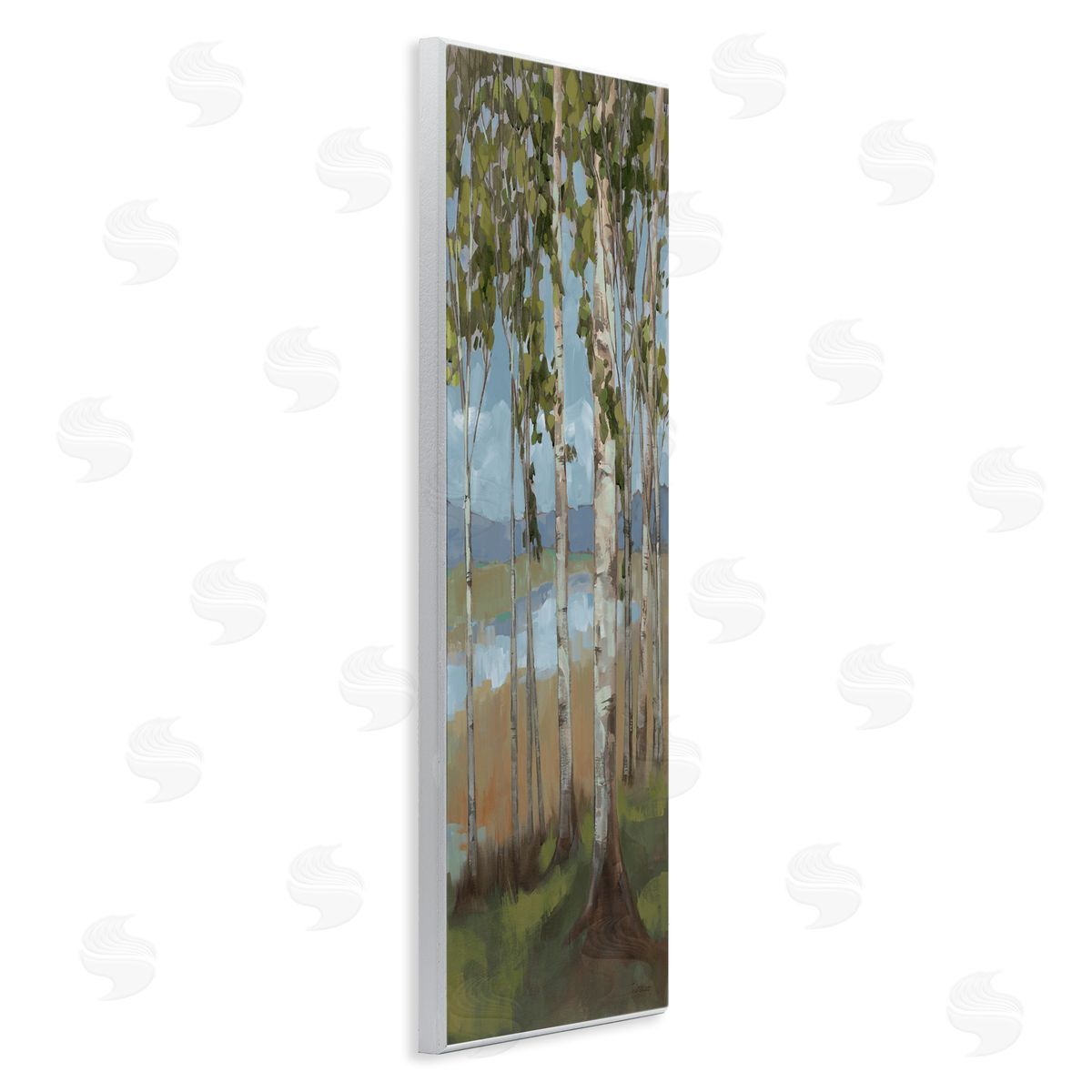 Rustic Birch Copse Wood Plaque Wall Art, Home Decor by Trevor Copenhaver