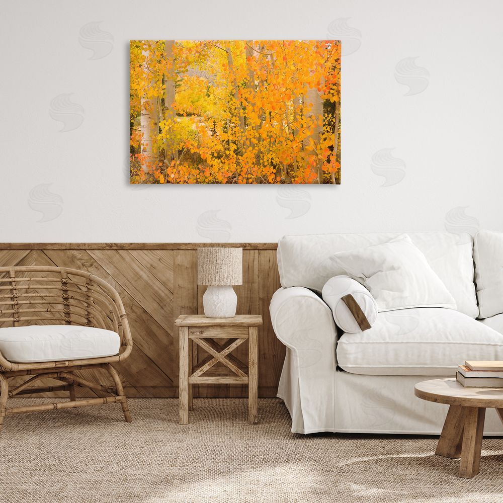 Richard Wong Dense Birch Foliage Canvas Wall Art Print in Room