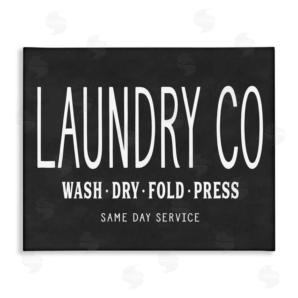 Lettered and Lined Laundry Essentials Chalkboard Canvas Wall Art Print