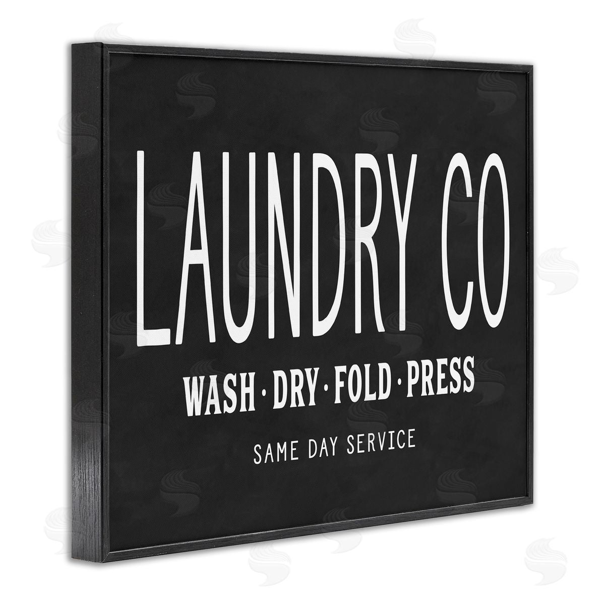 Lettered and Lined Laundry Essentials Chalkboard Black Framed Giclee Wall Art Print