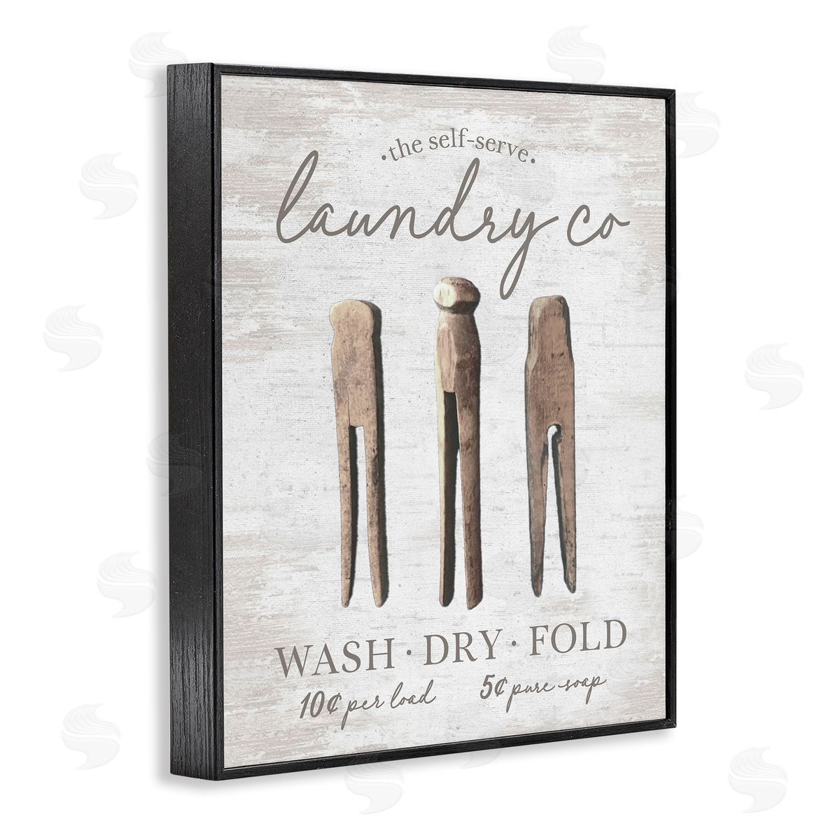 Distressed Laundry Co Black Frame Print Wall Art, Home Decor by Lettered and Lined