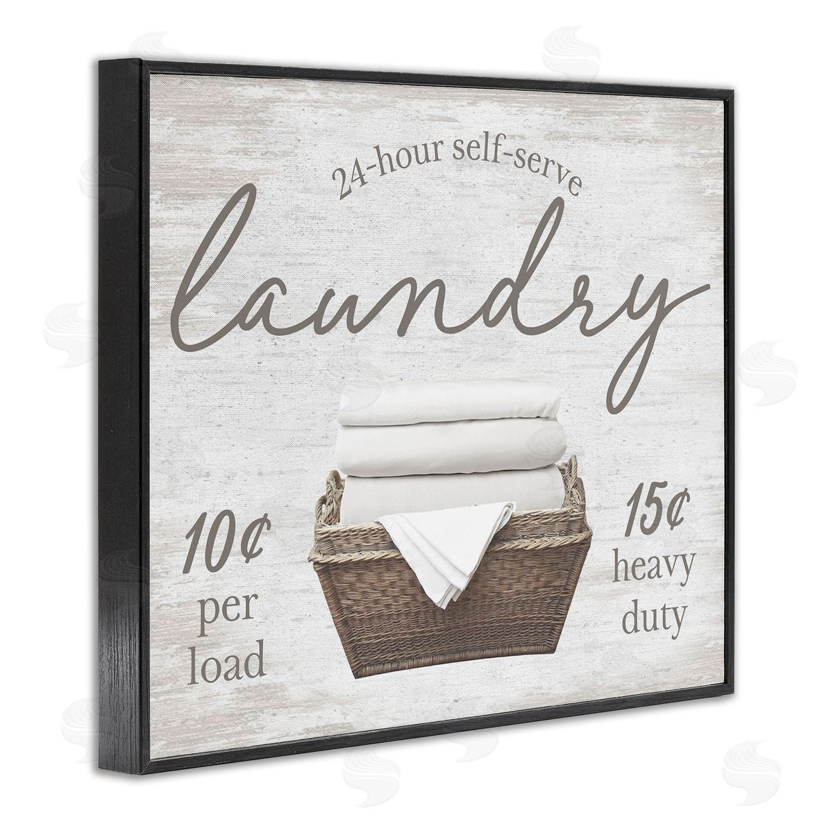 Vintage Laundry Ad Black Frame Print Wall Art, Home Decor by Lettered and Lined