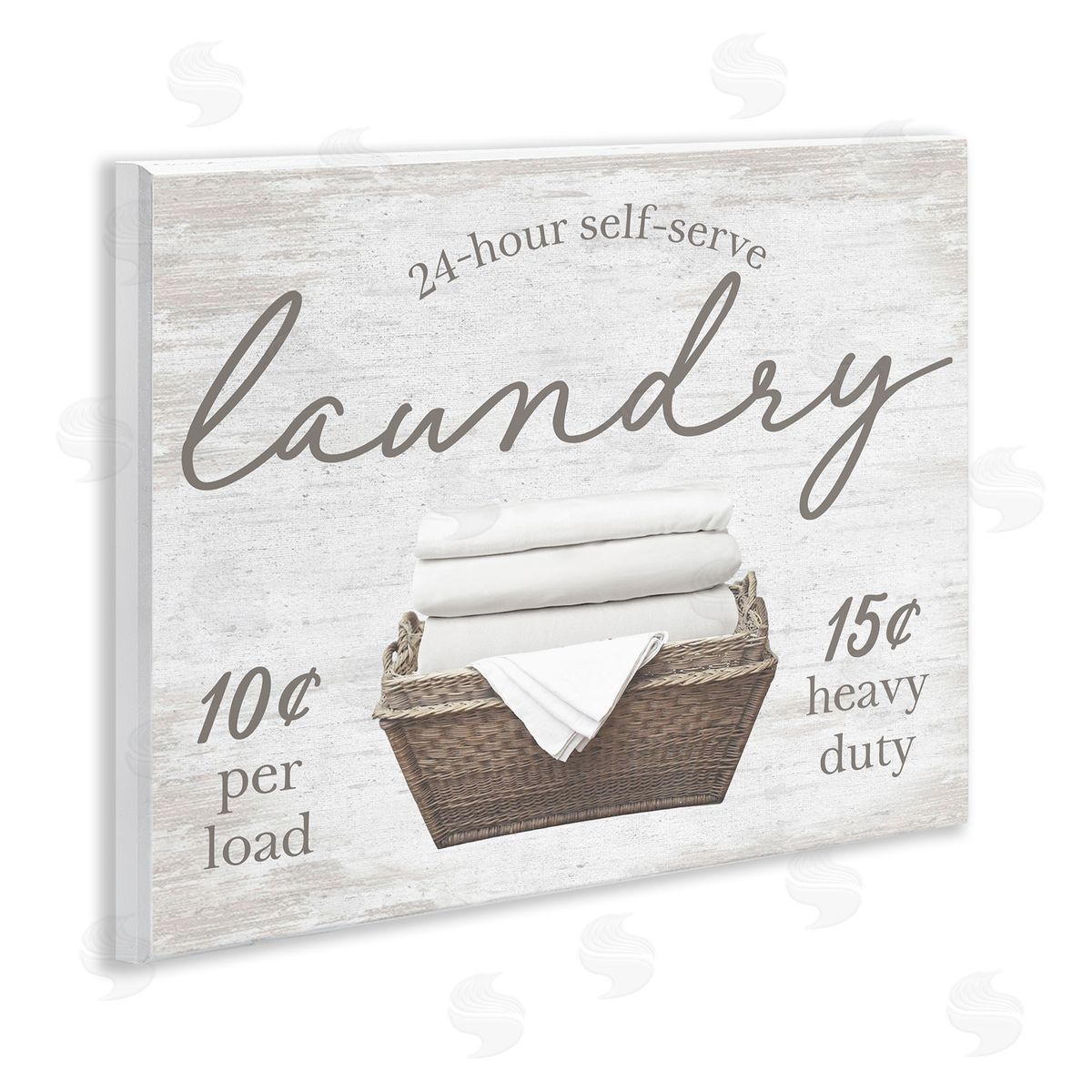 Vintage Laundry Ad Wood Plaque Wall Art, Home Decor by Lettered and Lined