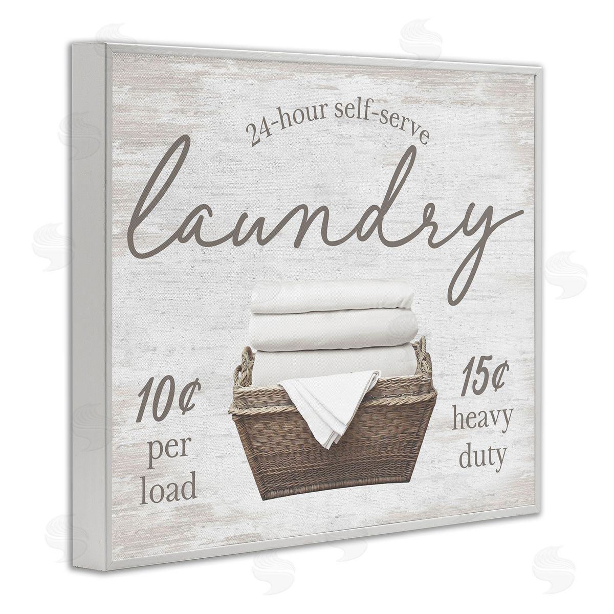 Vintage Laundry Ad White Frame Print Wall Art, Home Decor by Lettered and Lined