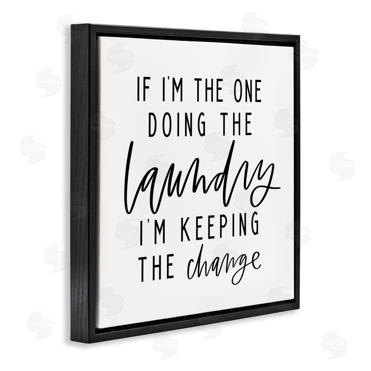 Valerie Wieners Keeping The Change Laundry Black Floating Frame Canvas Wall Art Print