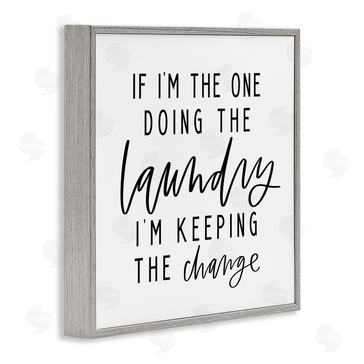Valerie Wieners Keeping The Change Laundry Gray Framed Giclee Wall Art Print