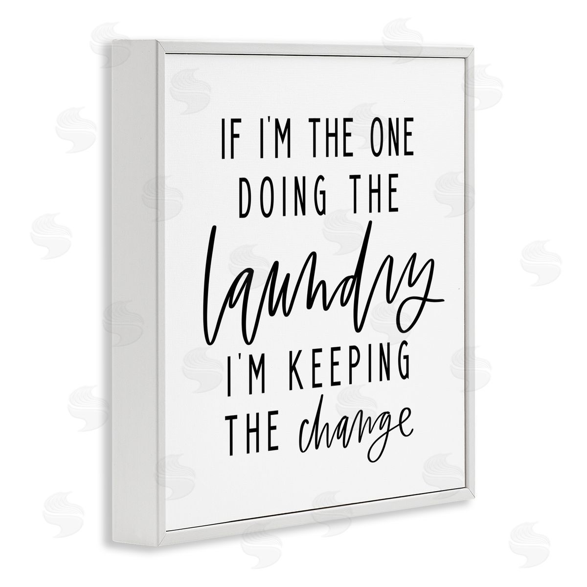 Valerie Wieners Keeping The Change Laundry White Framed Giclee Wall Art Print