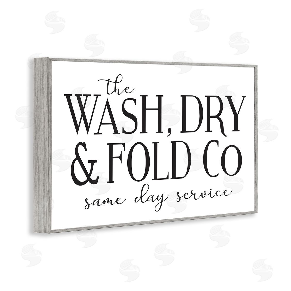 Same Day Service Laundry Grey Frame Print Wall Art, Home Decor by Lettered and Lined