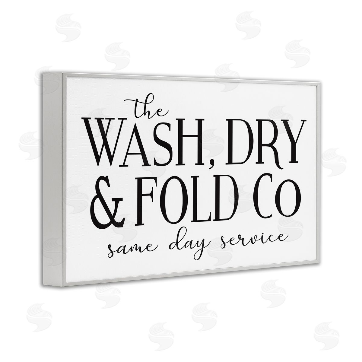 Same Day Service Laundry White Frame Print Wall Art, Home Decor by Lettered and Lined