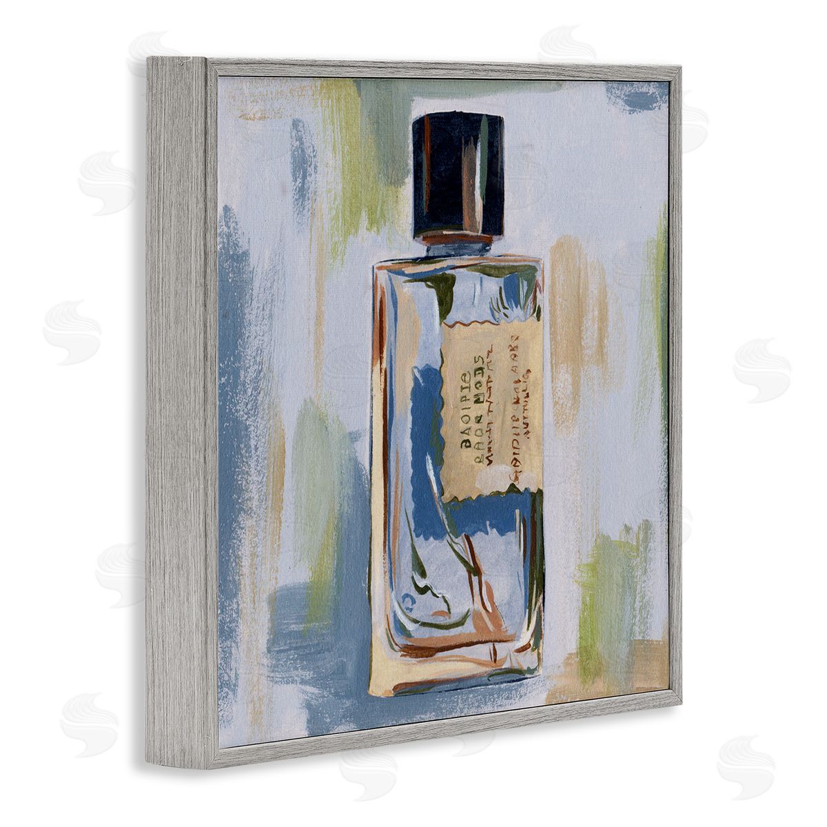 Melissa Wang Paint Streak Perfume Gray Framed Giclee Wall Art Print