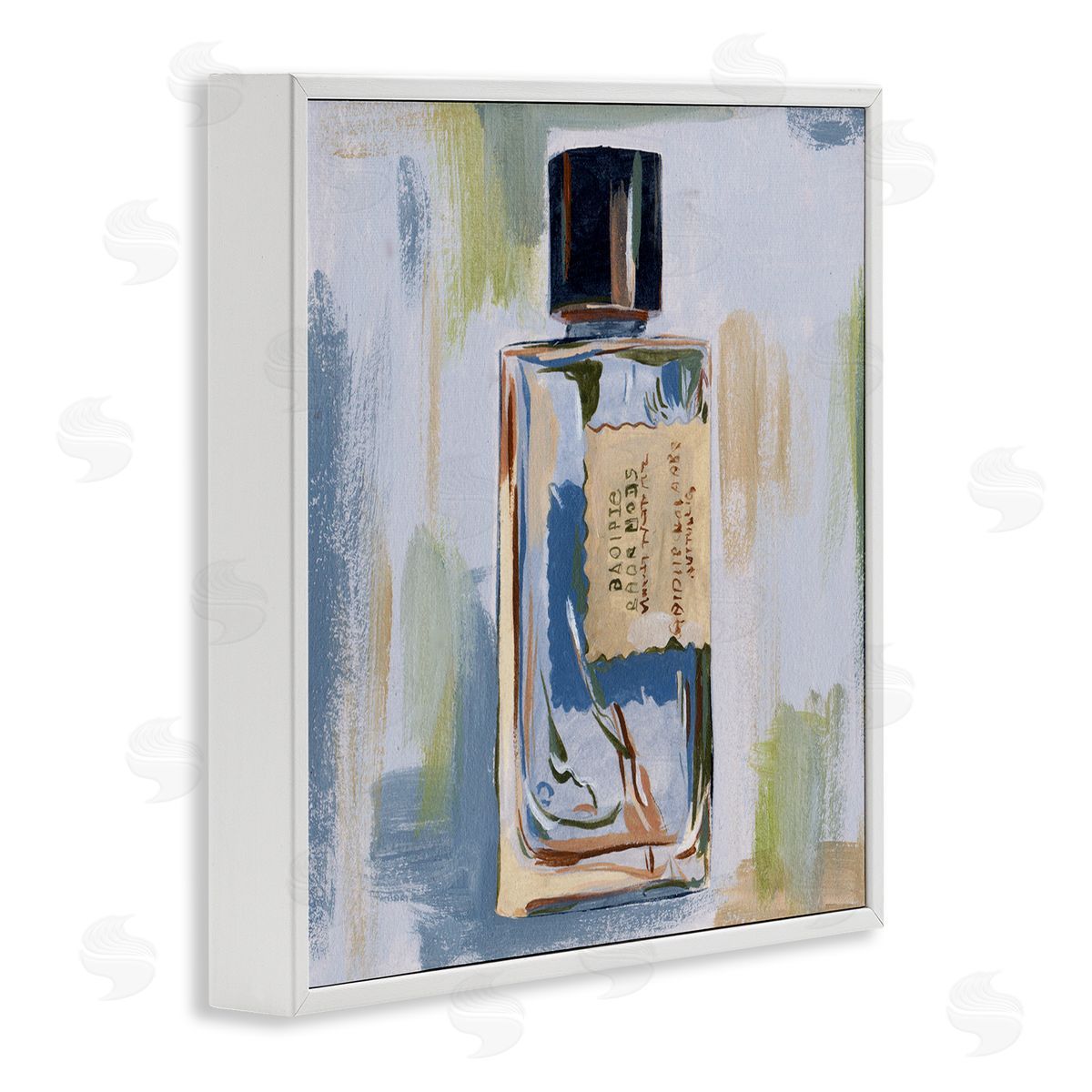 Melissa Wang Paint Streak Perfume White Framed Giclee Wall Art Print