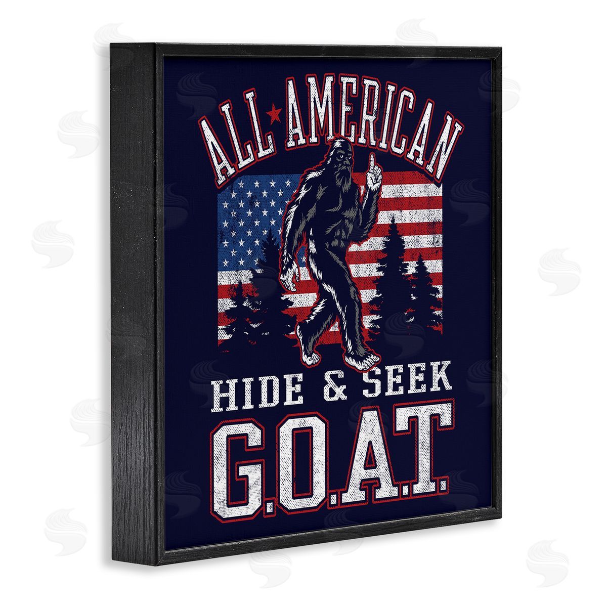 Hide and Seek Monster Black Frame Print Wall Art, Home Decor by Jedco Brands, Inc.