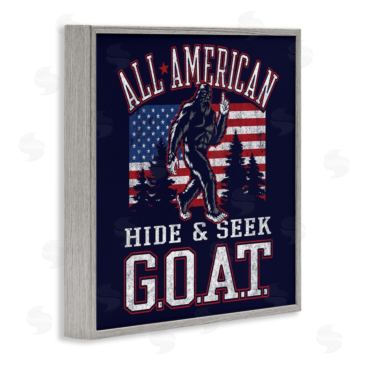 Hide and Seek Monster Grey Frame Print Wall Art, Home Decor by Jedco Brands, Inc.