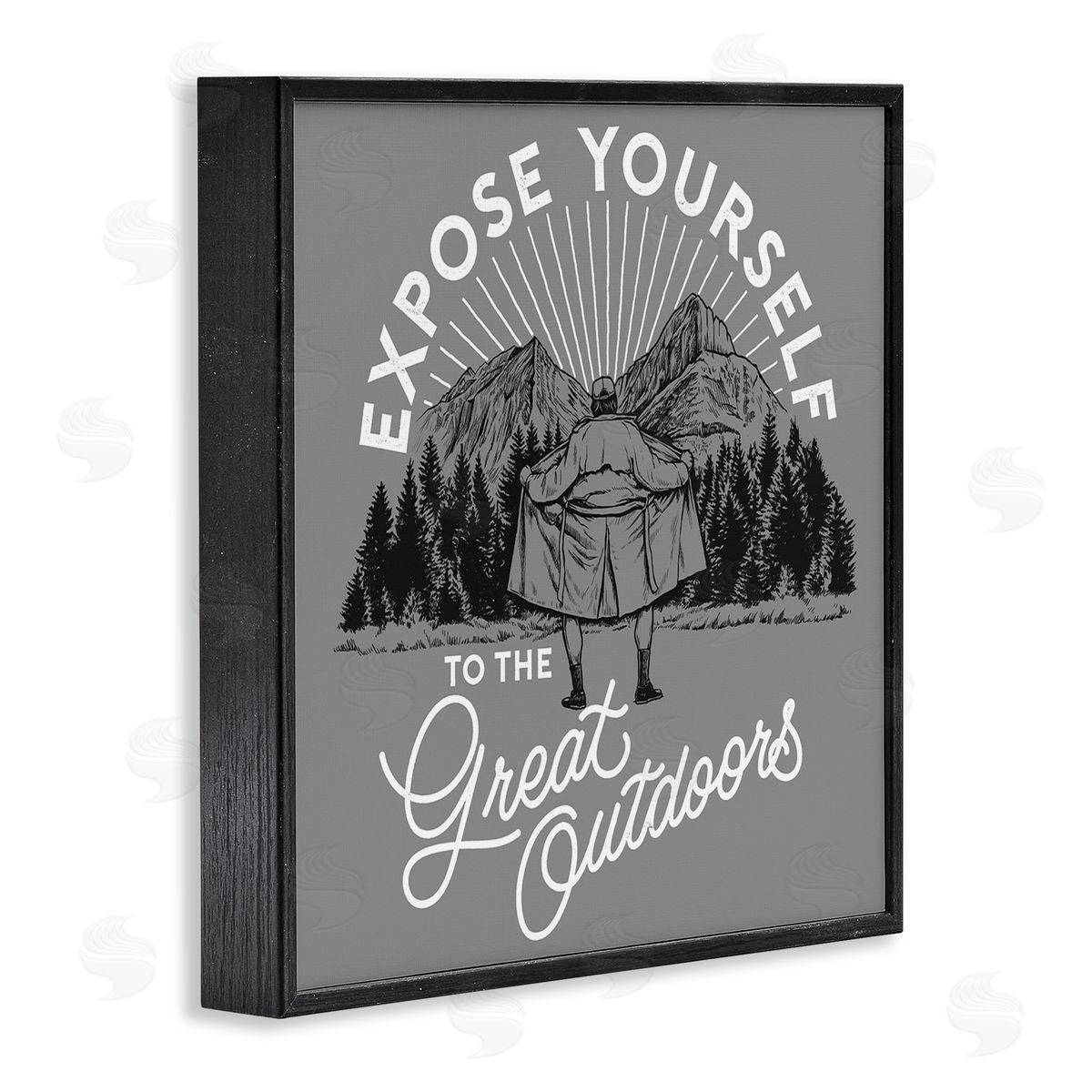 Expose Yourself Funny Black Frame Print Wall Art, Home Decor by Jedco Brands, Inc.