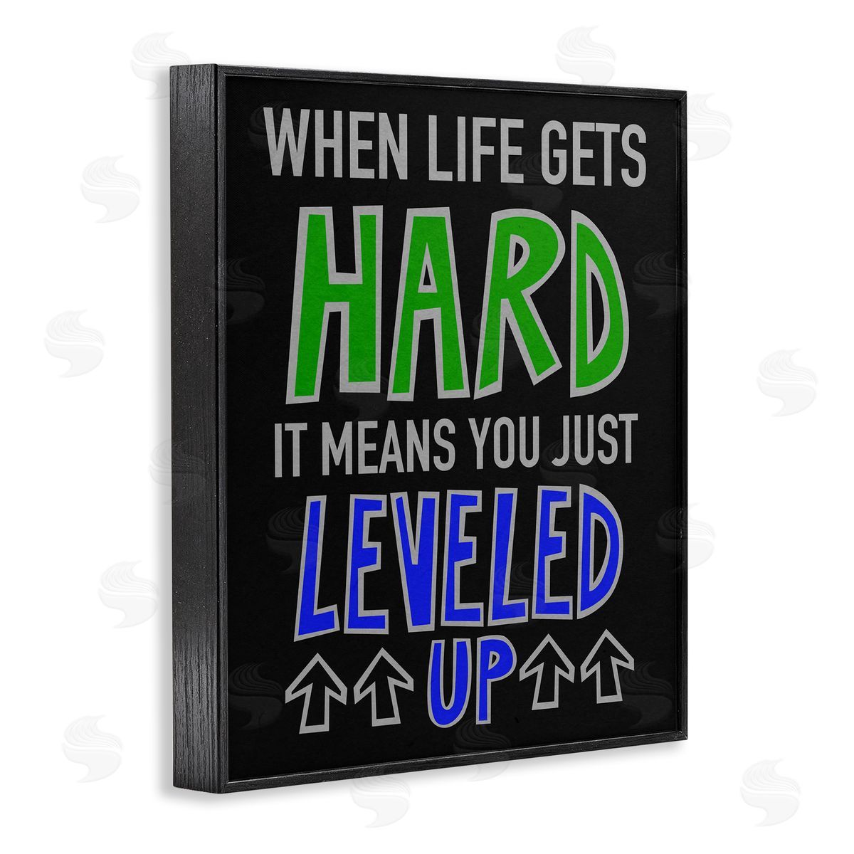 Leveled Up in Life Black Frame Print Wall Art, Home Decor by Marcus Prime