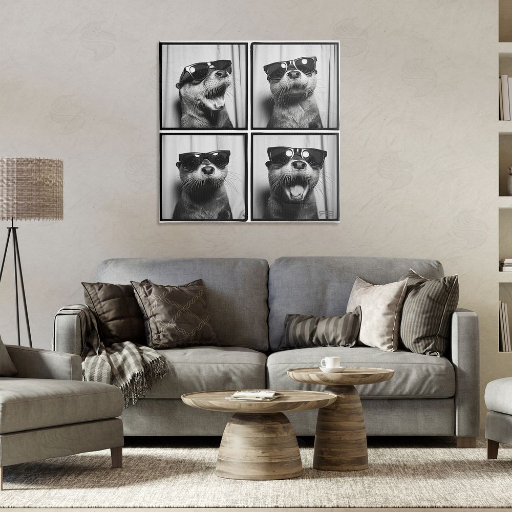RB Fun Sunglasses Otter Canvas Wall Art Print in Room