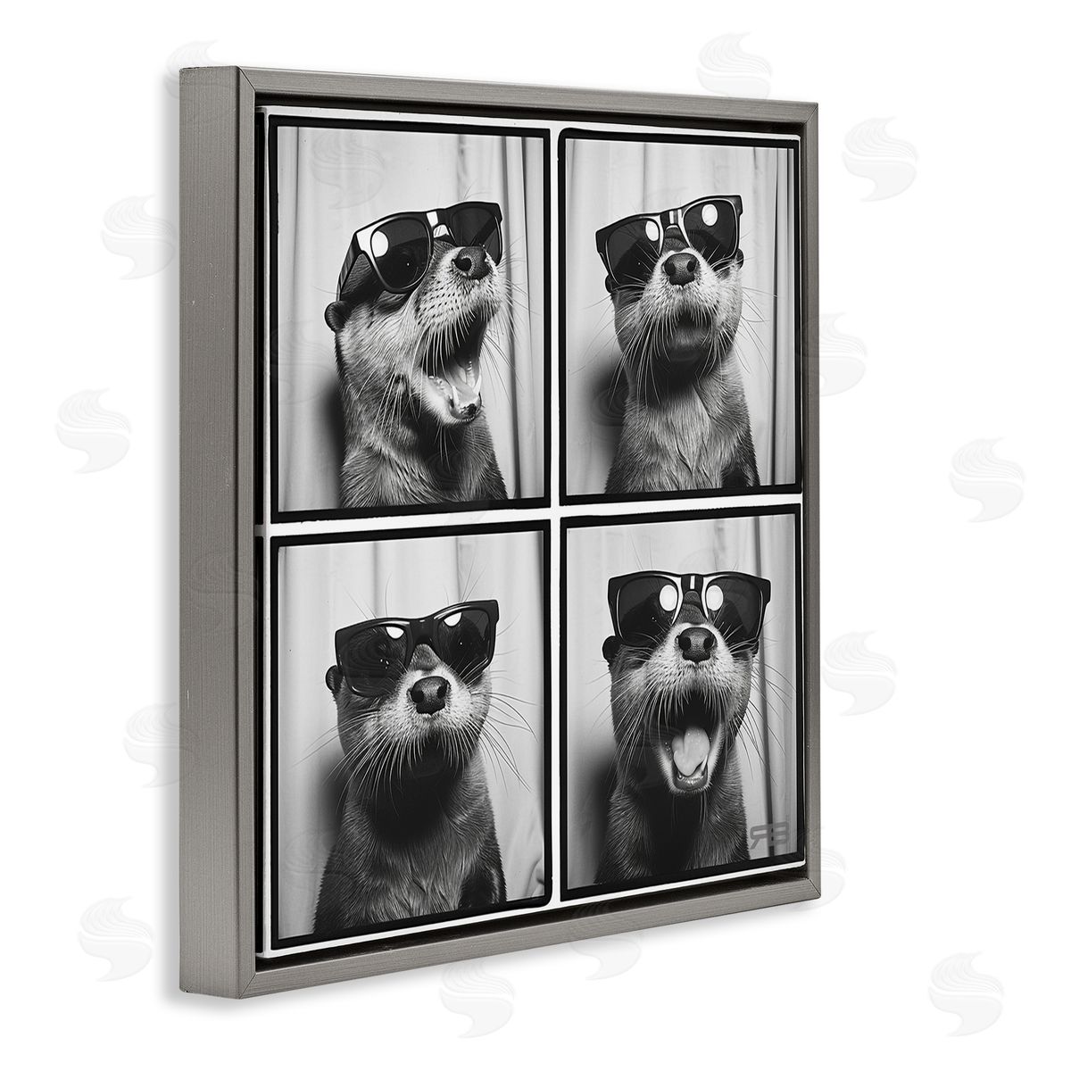RB Fun Sunglasses Otter Gray Floating Frame Canvas Wall Art Print