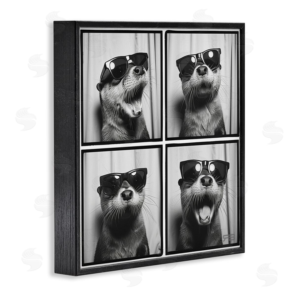 RB Fun Sunglasses Otter Black Framed Giclee Wall Art Print