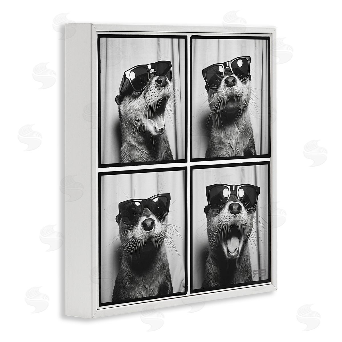 RB Fun Sunglasses Otter White Framed Giclee Wall Art Print