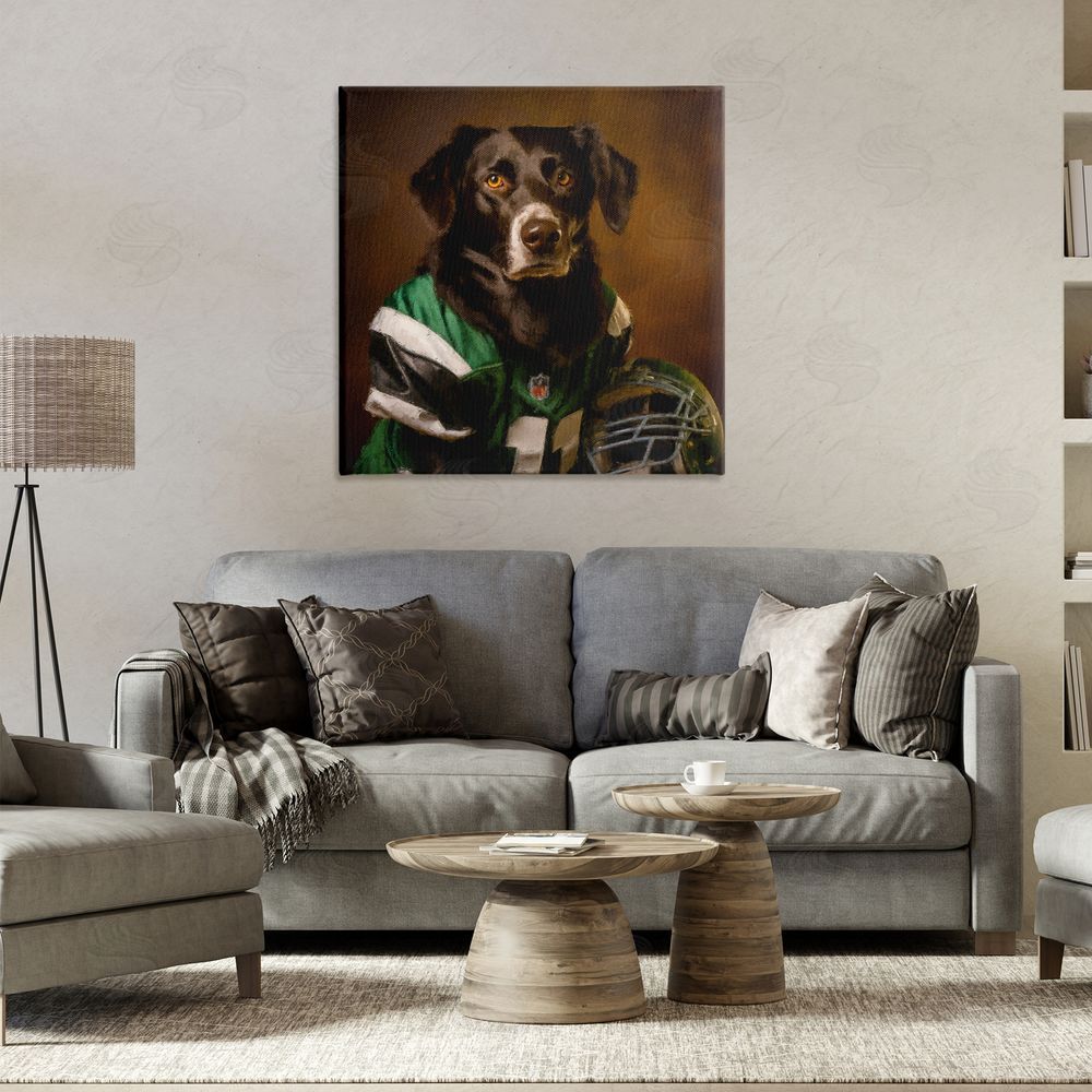 Sean Parnell Football Star Dog Canvas Wall Art Print in Room