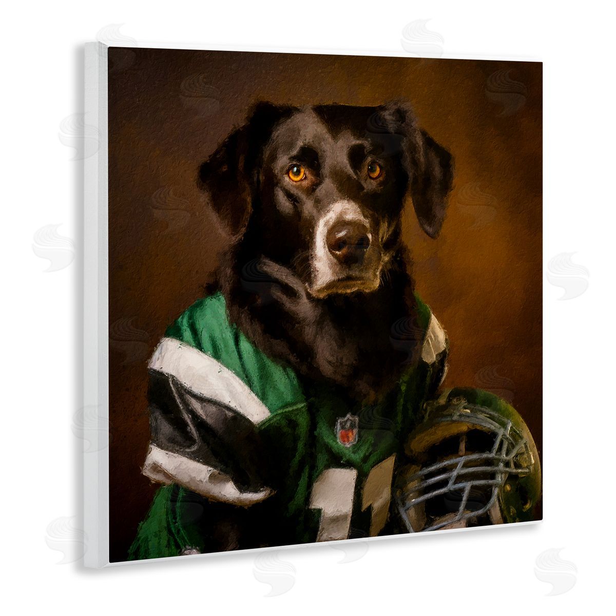 Sean Parnell Football Star Dog Wooden Wall Plaque Art Print