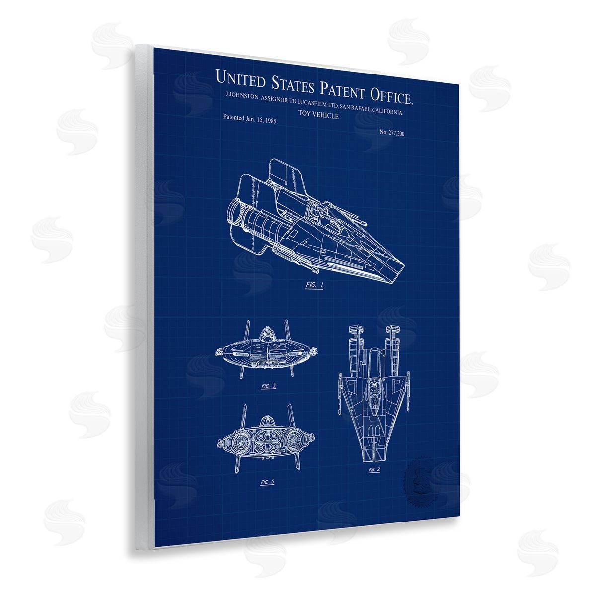 Toy Vehicle Blueprint Wood Plaque Wall Art, Home Decor by Karl Hronek
