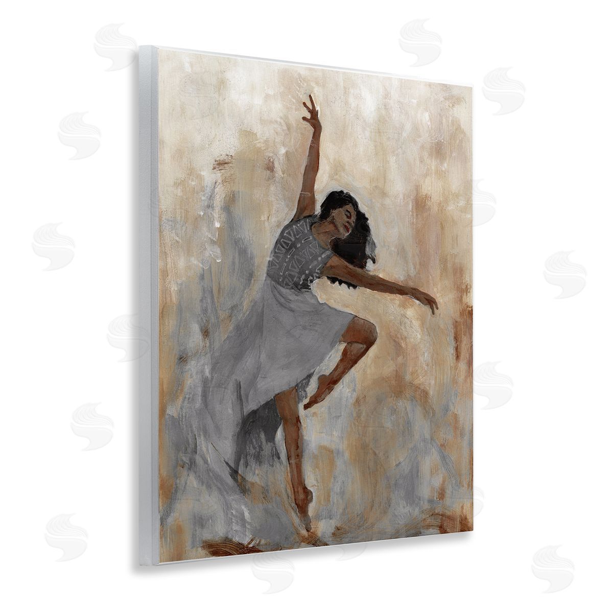 Flowing Dancer Woman Wood Plaque Wall Art, Home Decor by Charity Henderson