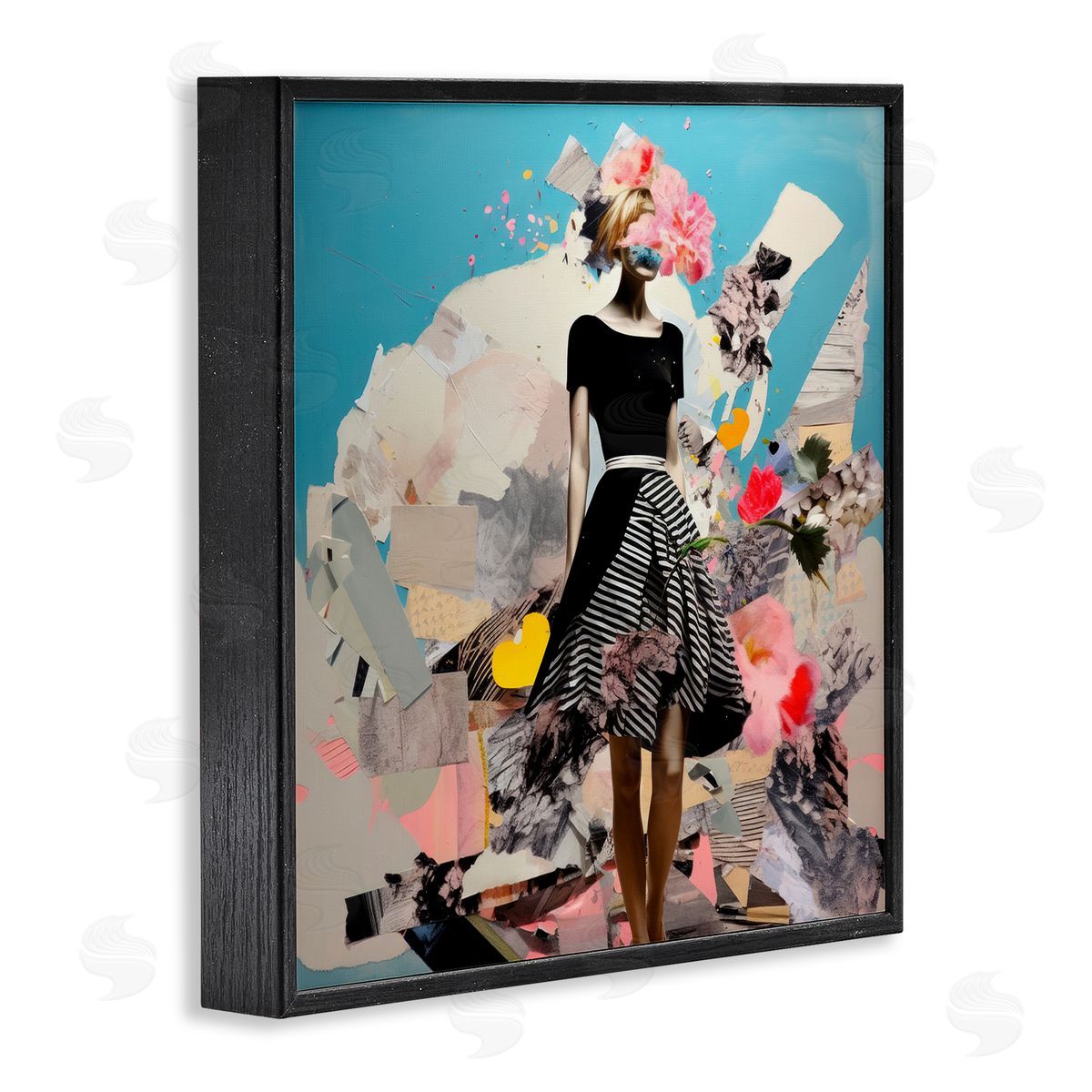 Irena Orlov Surreal Collage Woman Black Framed Giclee Wall Art Print