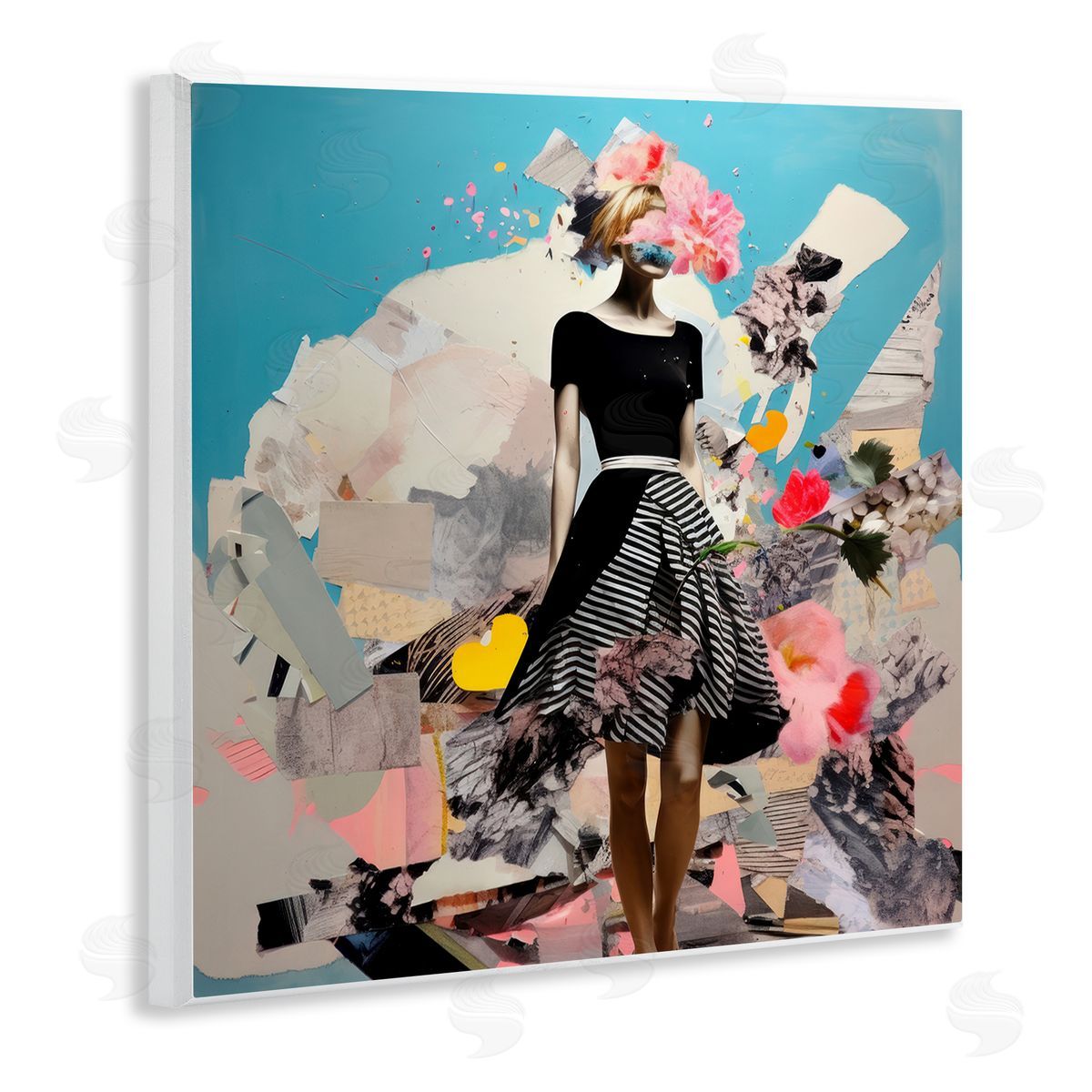 Irena Orlov Surreal Collage Woman Wooden Wall Plaque Art Print