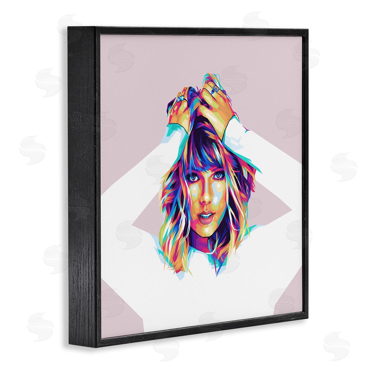 Birch & Ink Rainbow Haired Taylor Black Framed Giclee Wall Art Print