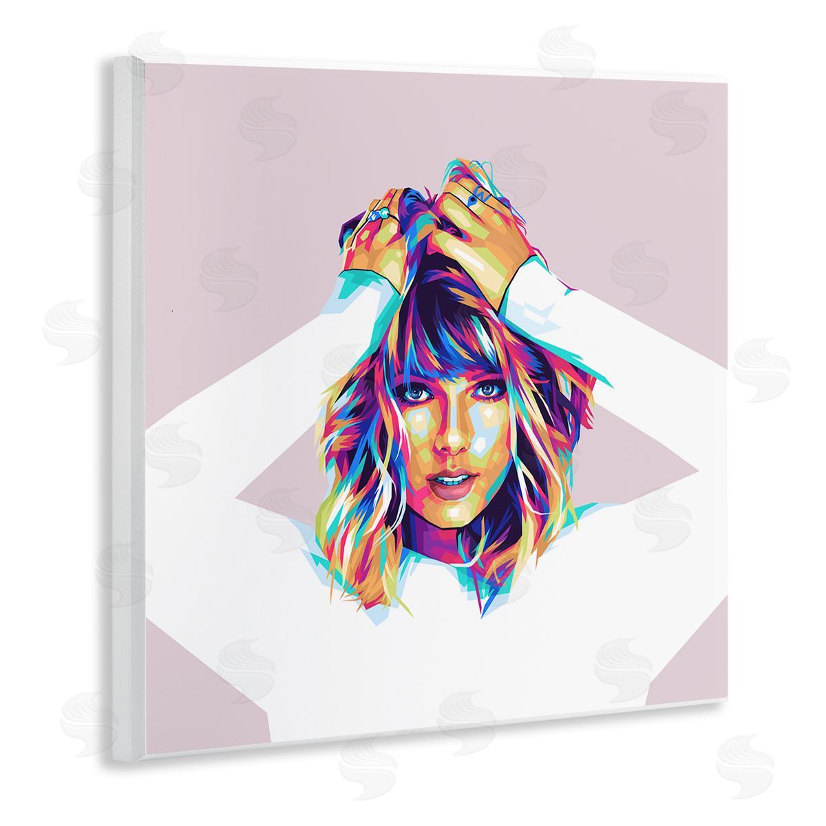 Birch & Ink Rainbow Haired Taylor Wooden Wall Plaque Art Print