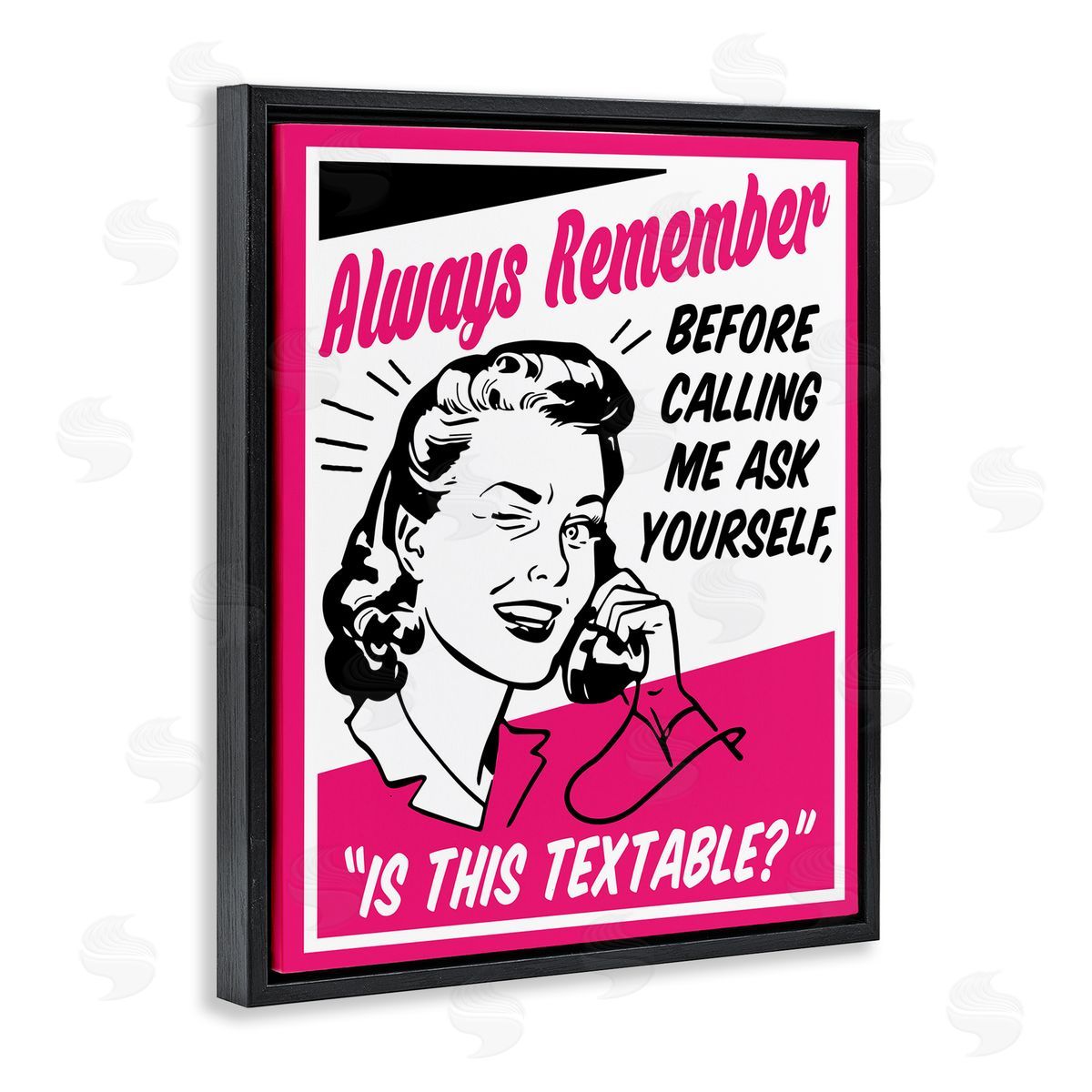 Funny Is This Textable Black Floating Frame Canvas Wall Art, Home Decor by Jedco Brands, Inc.