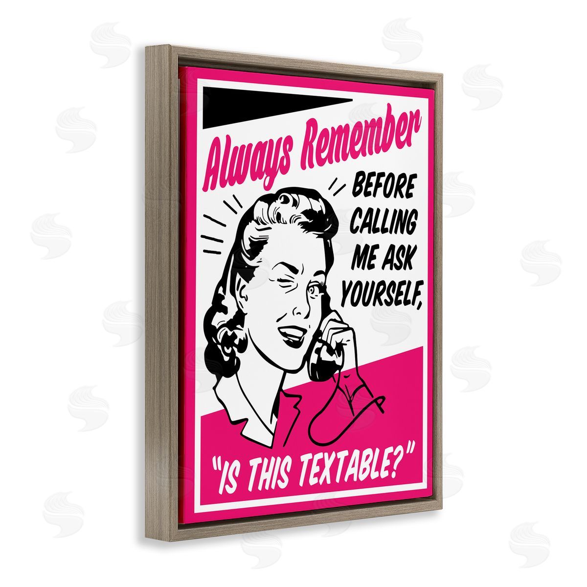 Funny Is This Textable Brown Floating Frame Canvas Wall Art, Home Decor by Jedco Brands, Inc.