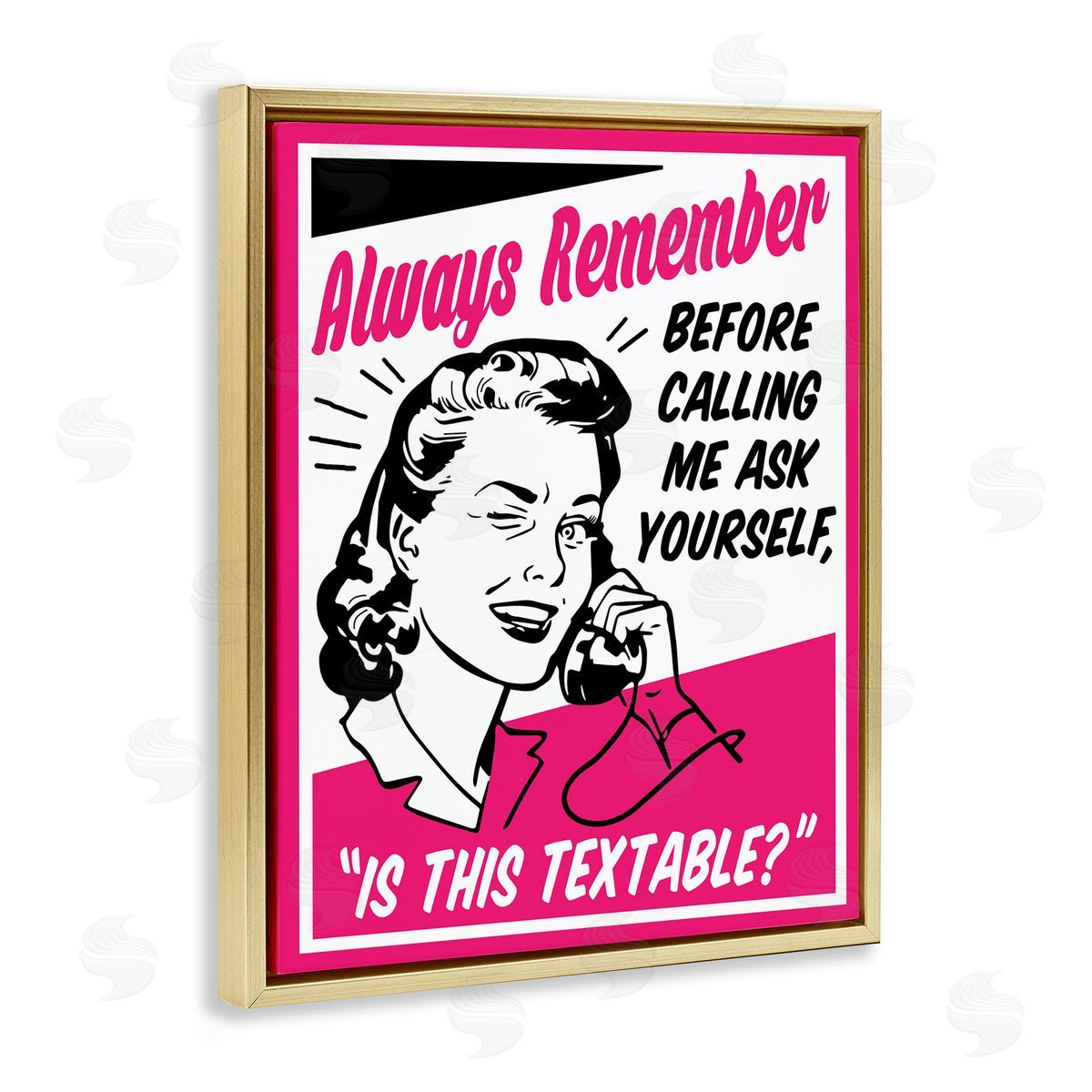 Funny Is This Textable Gold Floating Frame Canvas Wall Art, Home Decor by Jedco Brands, Inc.