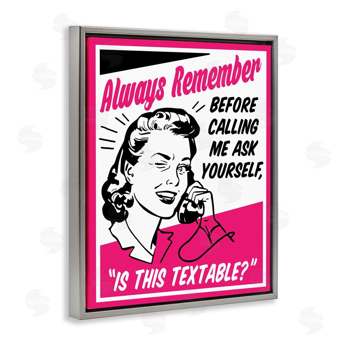 Funny Is This Textable Grey Floating Frame Canvas Wall Art, Home Decor by Jedco Brands, Inc.