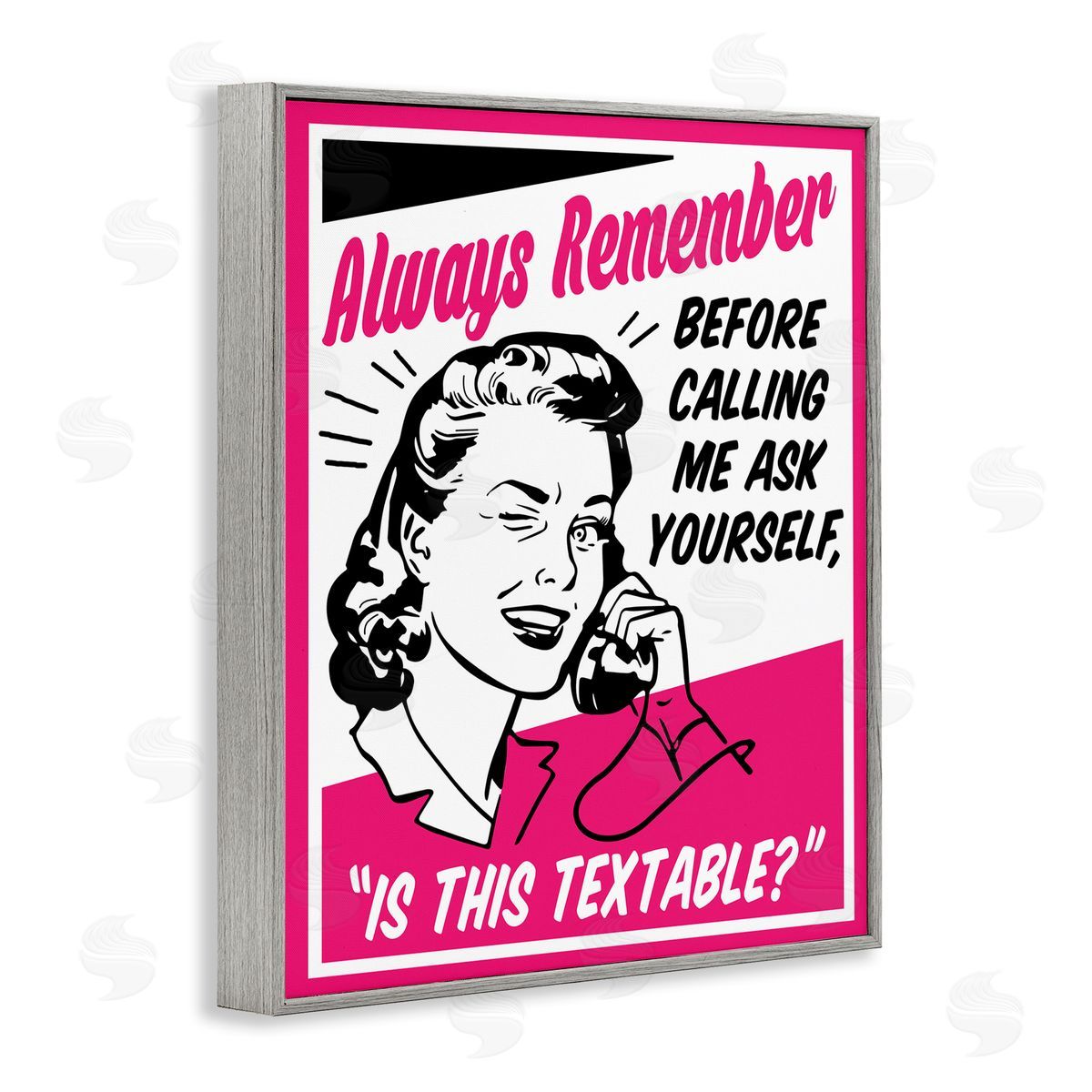 Funny Is This Textable Grey Frame Print Wall Art, Home Decor by Jedco Brands, Inc.