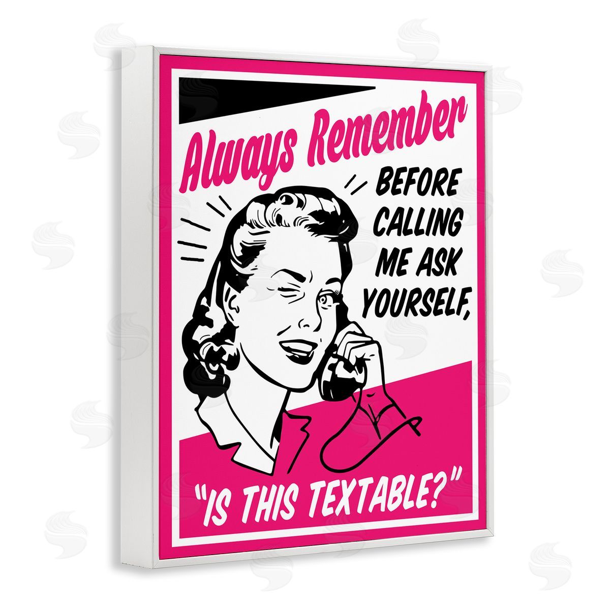 Funny Is This Textable White Frame Print Wall Art, Home Decor by Jedco Brands, Inc.