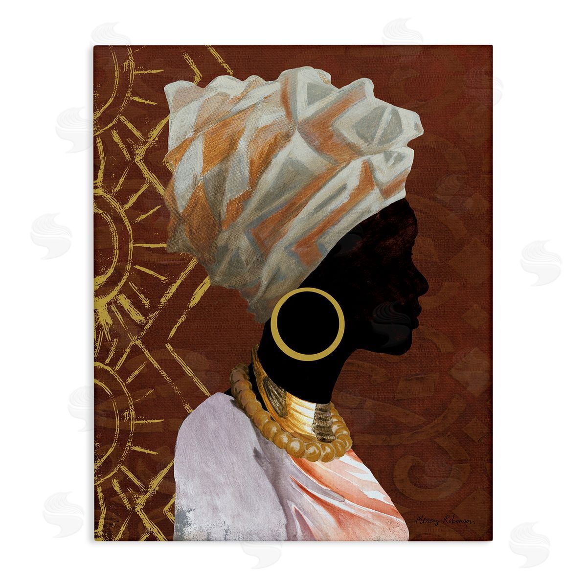 Traditional Portrait of Woman Canvas Wall Art, Home Decor by Cloverfield and Co.