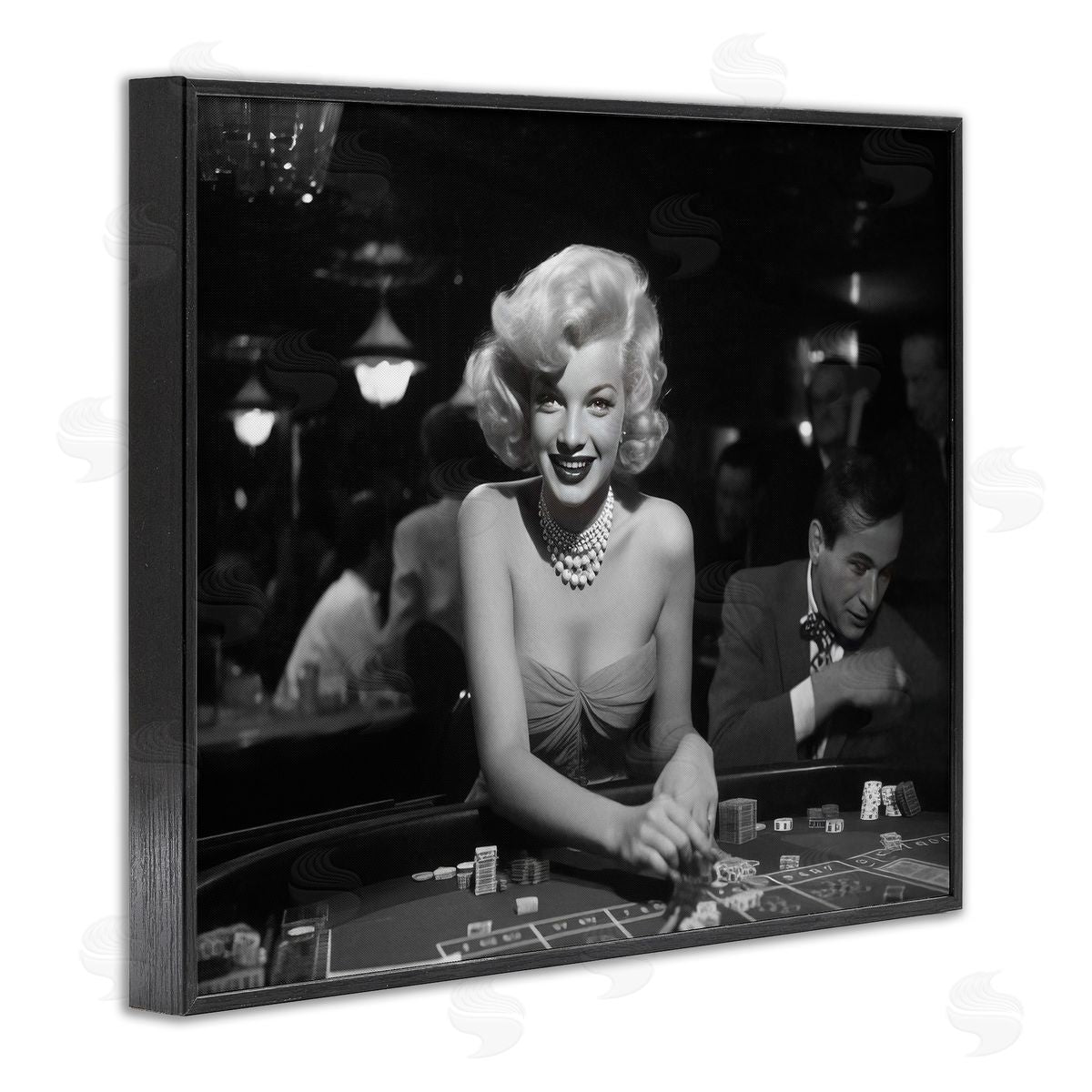 Iconic Marilyn Portrait Black Frame Print Wall Art, Home Decor by Lazar Studio